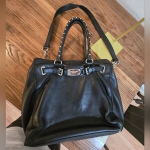 Michael Kors Black Leather Tote Bag
